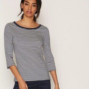 Marcia blue striped boat neck t shirt Nautical